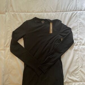 SKIMS FITS EVERYBODY CREW NECK LONG SLEEVE DRESS